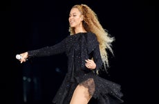 Beyonce preforming on stage