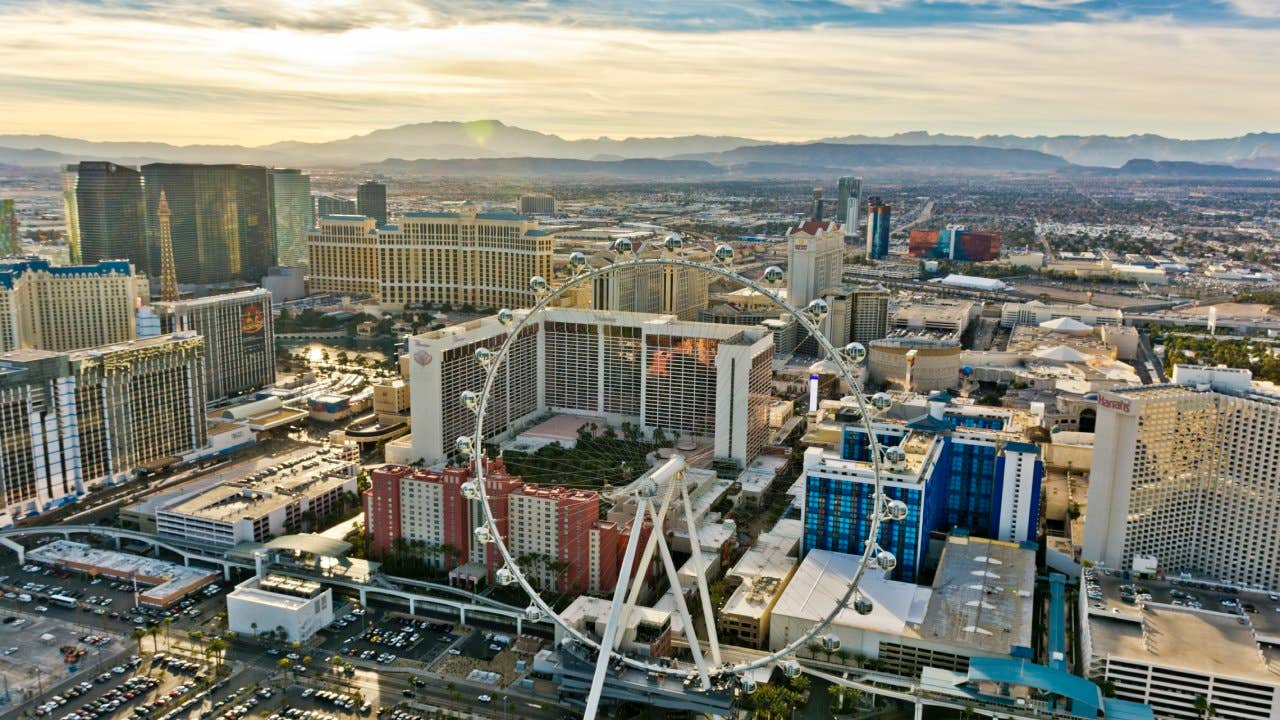 High Roller giant Ferris wheel located on the Las Vegas Strip in Paradise, Nevada.