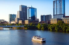 Lady Bird Lake is a water reservoir on the Colorado River in downtown Austin and very popular with recreational boaters and tour boats viewing the waterfront.