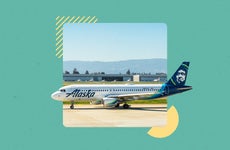 Design element including an alaska airlines' plane