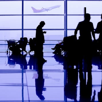Tourists at the Airport
