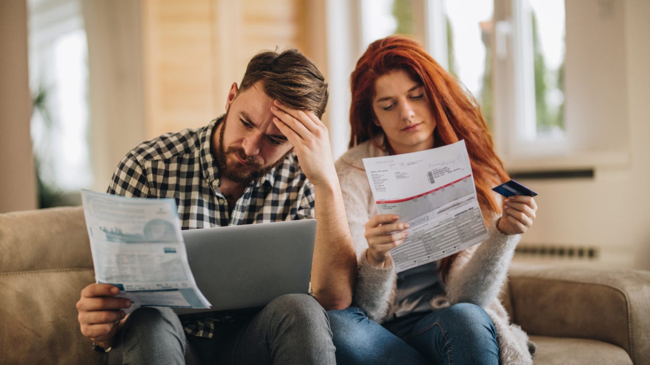 Man and woman going over documents