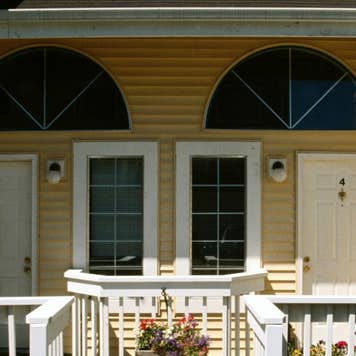 Front porch of a duplex house