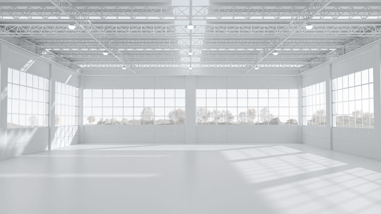 Bright interior of empty office space