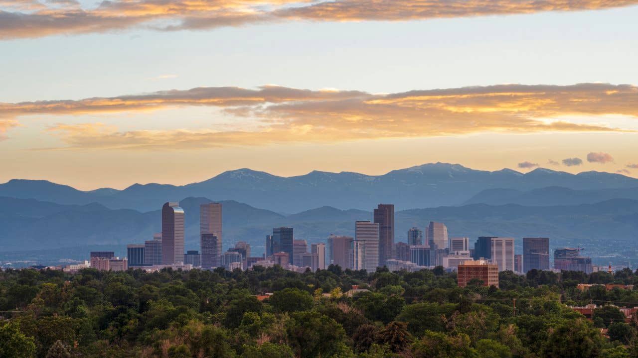 Denver Downtown Skyline, Colorado during the summer