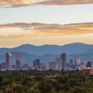 Denver Downtown Skyline, Colorado during the summer