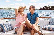 Shot of a mature couple enjoying a relaxing boat ride