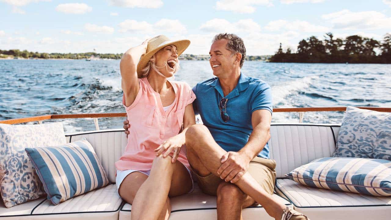 Shot of a mature couple enjoying a relaxing boat ride
