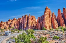 View of the Pinnacles of the Fiery Furnace Section in Arches National Park,Utah,USA