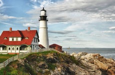 Lighthouse at Cape Elizabeth in Maine, USA