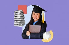 A student graduating