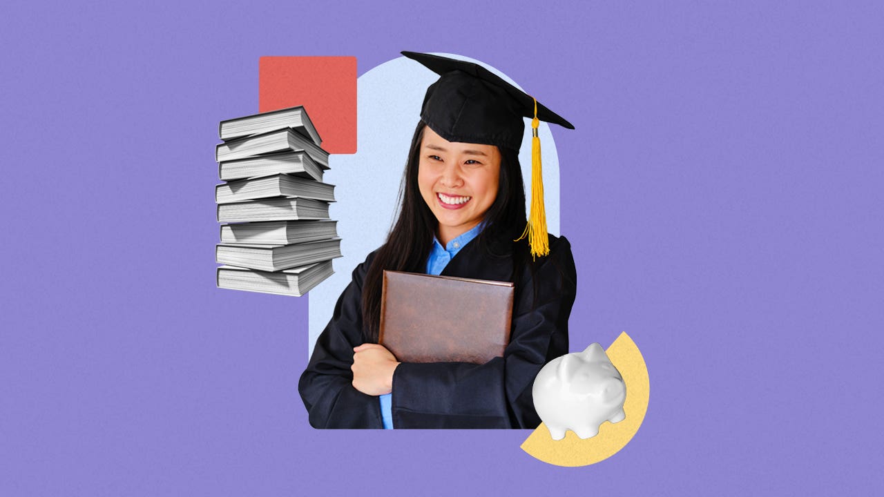A student graduating