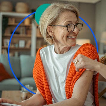 Older couple having a good laugh