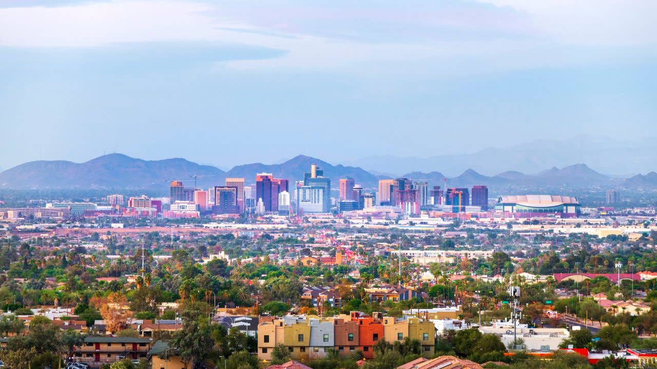 Downtown skyline buildings in Phoenix Arizona