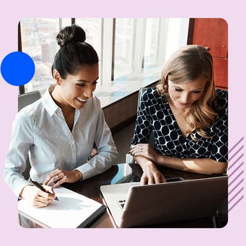 A consultant helping a customer go through their insurance policy