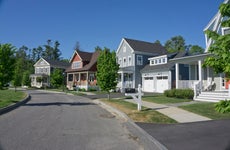 monthly housing market trends - A street in a brand new subdivision in Maine