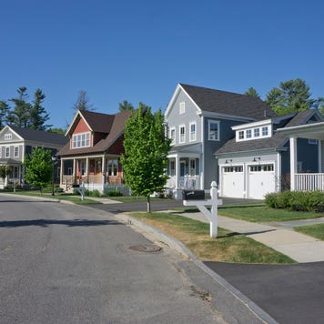 monthly housing market trends - A street in a brand new subdivision in Maine