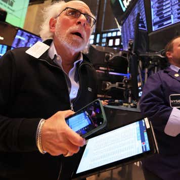 Traders on the floor of the NYSE