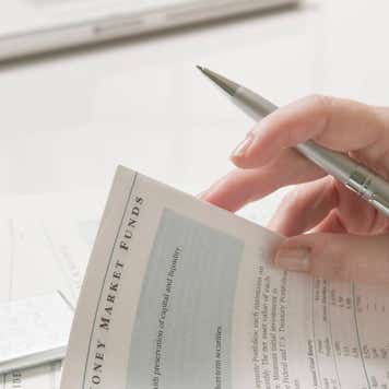 Woman doing financial tax planning