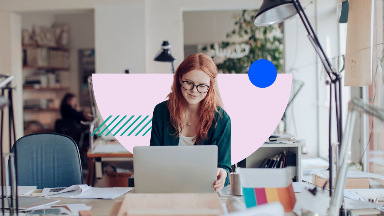 Woman using a laptop