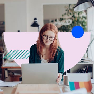 Woman using a laptop