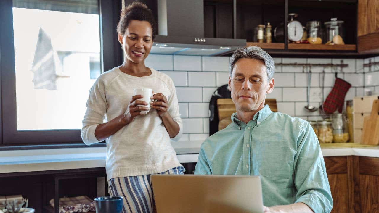 Easy mornings and working from home for this couple