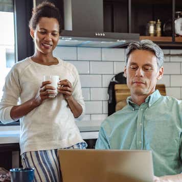 Easy mornings and working from home for this couple