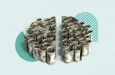 Illustration of rolled up cash