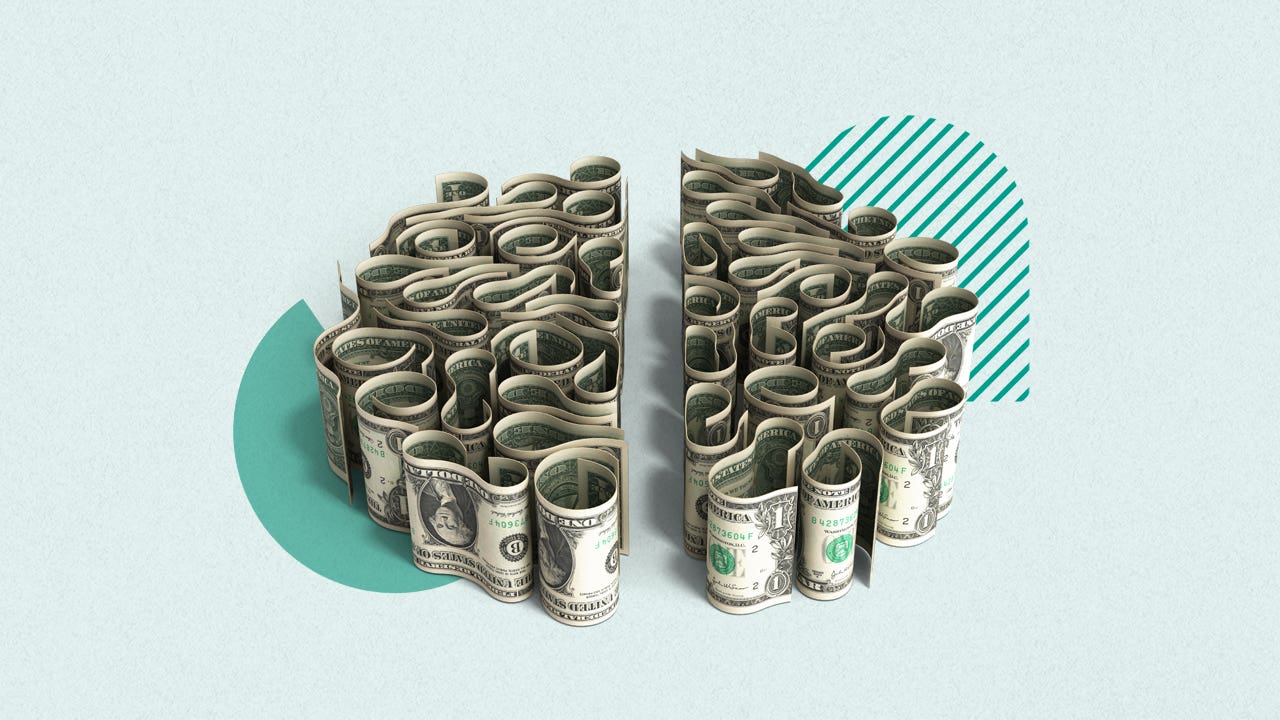 Illustration of rolled up cash