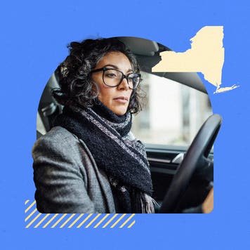 Adult driver in their car