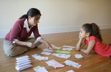 Mother going over financial plan with daughter