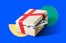 Illustration of cash in a wooden box