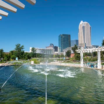 View from First Ward Park in downtown Charlotte