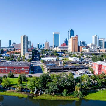 View of the modern architecture of downtown Jacksonville,Florida