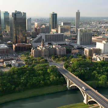 Aerial view of downtown Fort Worth, Texas