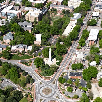 sell a house in raleigh - aerial view of nc state campus in raleigh