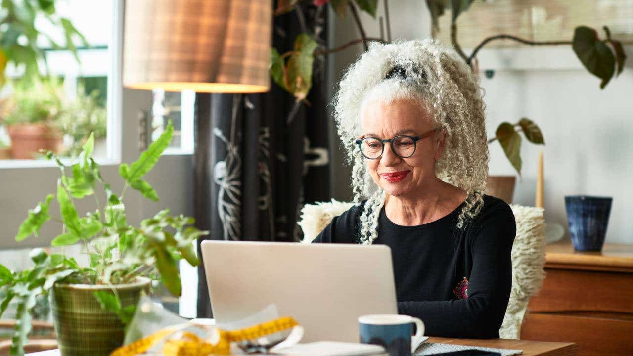 businesswoman on video conference while working from home