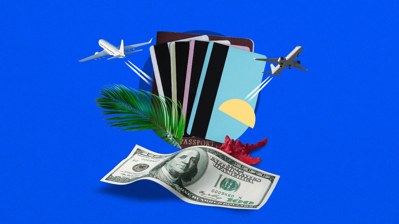 Graphic illustration of credit cards
