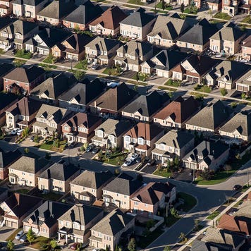 end of an era for mortgage rates - suburban homes from above