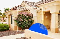 spanish style home with tile roof - photo illustration