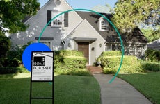 how to buy a house - suburban home photo illustration