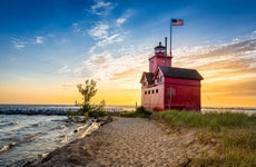 "big red" lighthouse holland, mi - michigan housing market