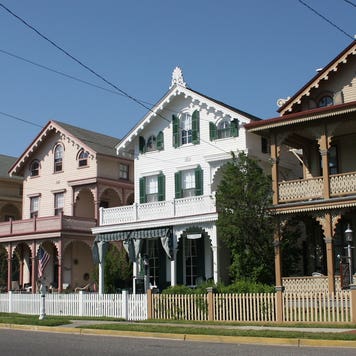 Row of victorian homes, Cape May, New Jersey