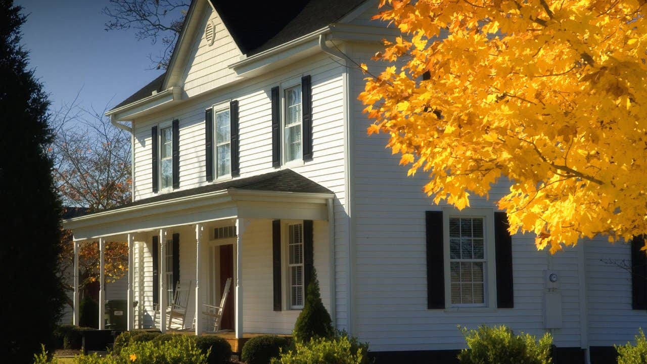 Old home on a beautiful Autumn day