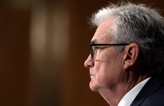 Fed Chair Jerome Powell speaks at a gathering with lawmakers in Washington, D.C.