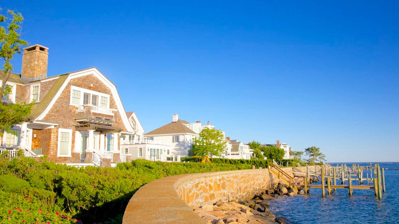 New England-style waterside homes