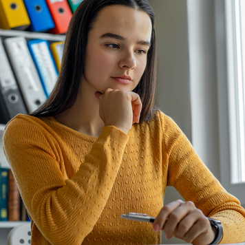 Young woman using a laptop