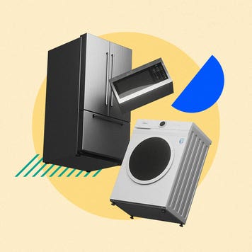 Appliances like a refrigerator, washing machine, toaster oven, etc.