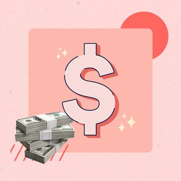 Illustrated collage featureing money