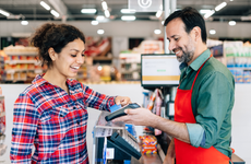 Contactless Payment at Supermarket checkout